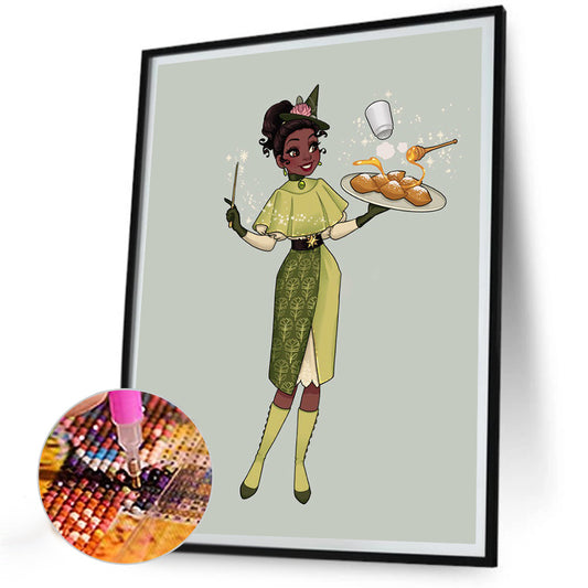 Princess Tiana - Full Round Drill Diamond Painting 30*40CM