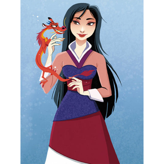 Hua Mulan - Full Round Drill Diamond Painting 30*40CM