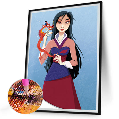 Hua Mulan - Full Round Drill Diamond Painting 30*40CM