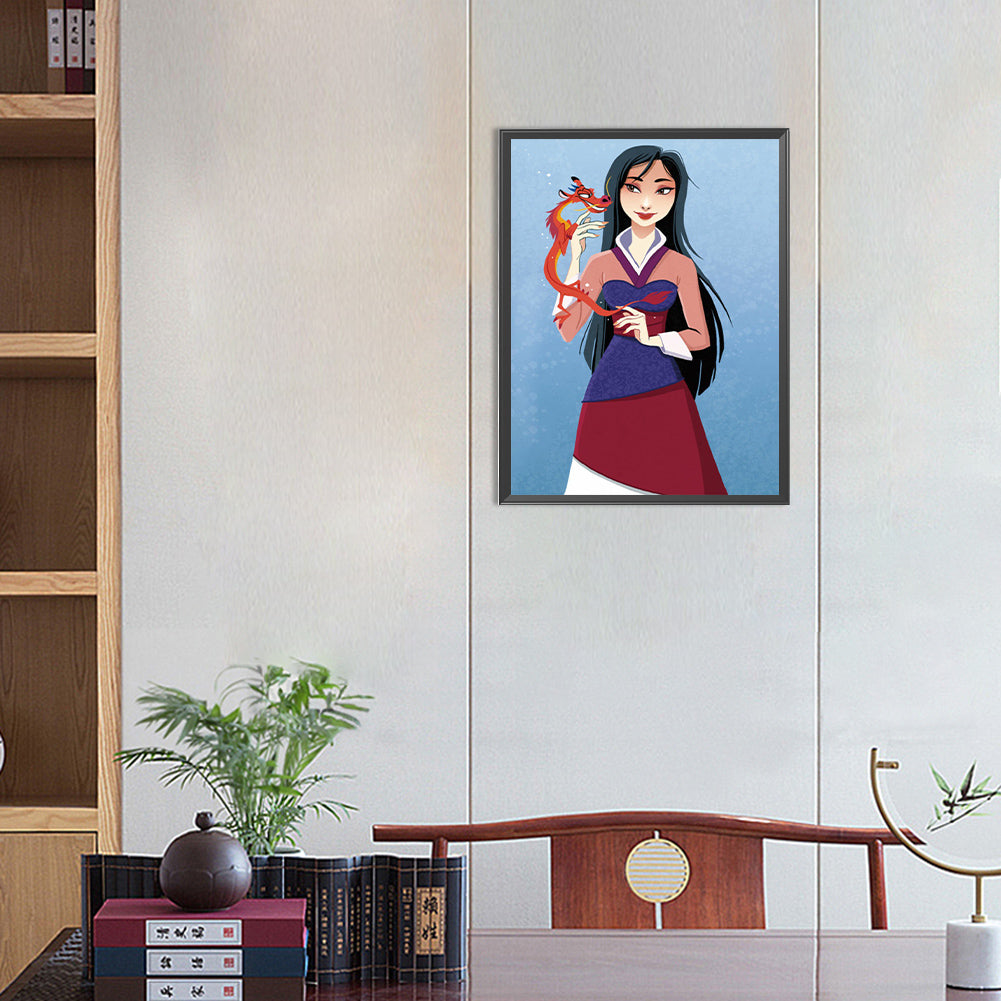 Hua Mulan - Full Round Drill Diamond Painting 30*40CM