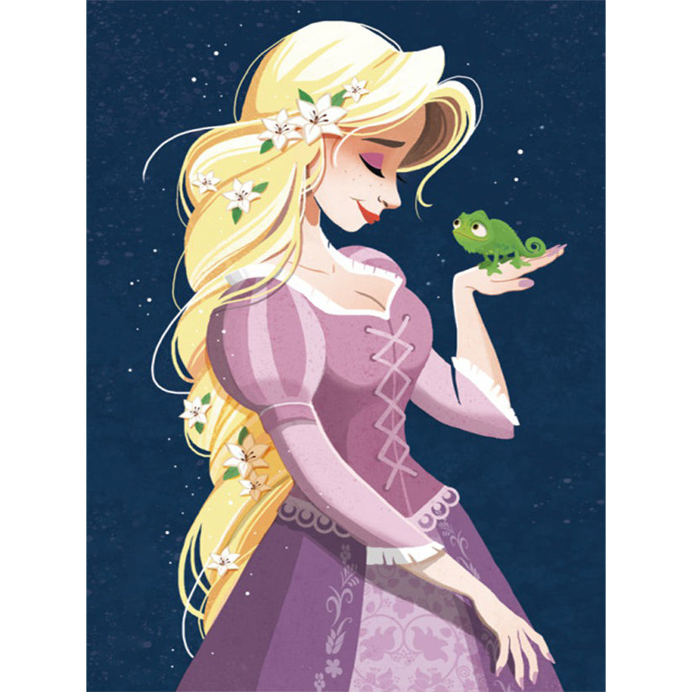 Princess Rapunzel - Full Round Drill Diamond Painting 30*40CM