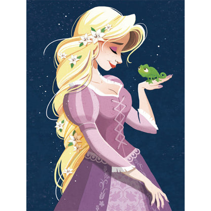 Princess Rapunzel - Full Round Drill Diamond Painting 30*40CM