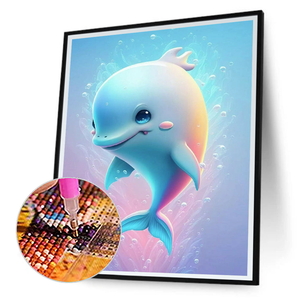 Active Dolphin - Full Round Drill Diamond Painting 30*40CM