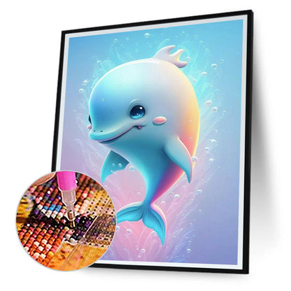 Active Dolphin - Full Round Drill Diamond Painting 30*40CM