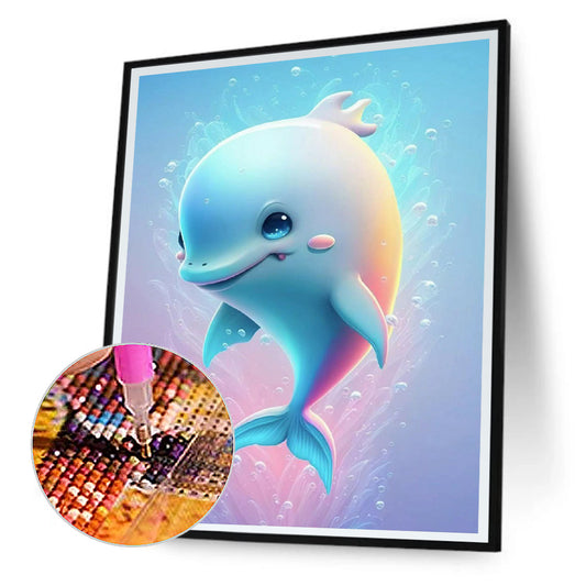 Active Dolphin - Full Round Drill Diamond Painting 30*40CM