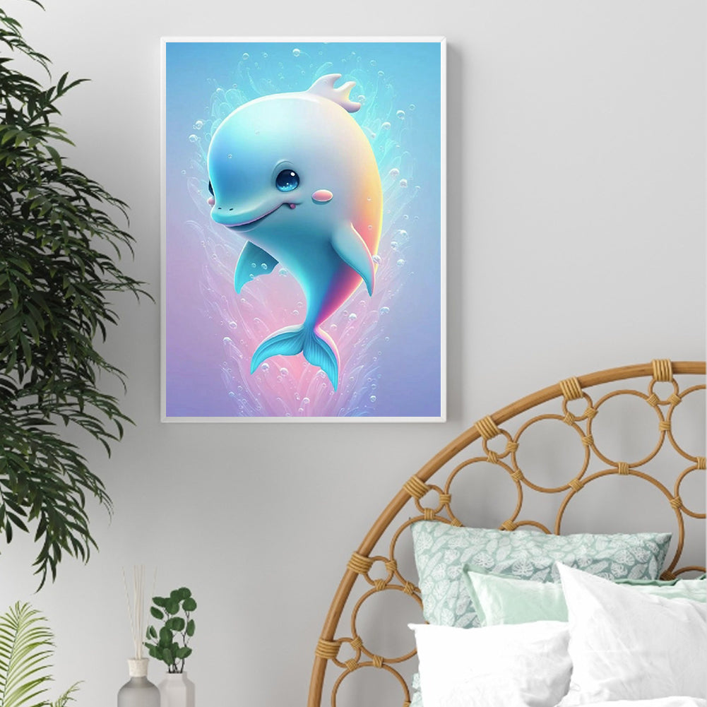 Active Dolphin - Full Round Drill Diamond Painting 30*40CM