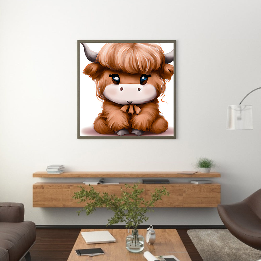 Highland Yak - Full Round Drill Diamond Painting 30*30CM
