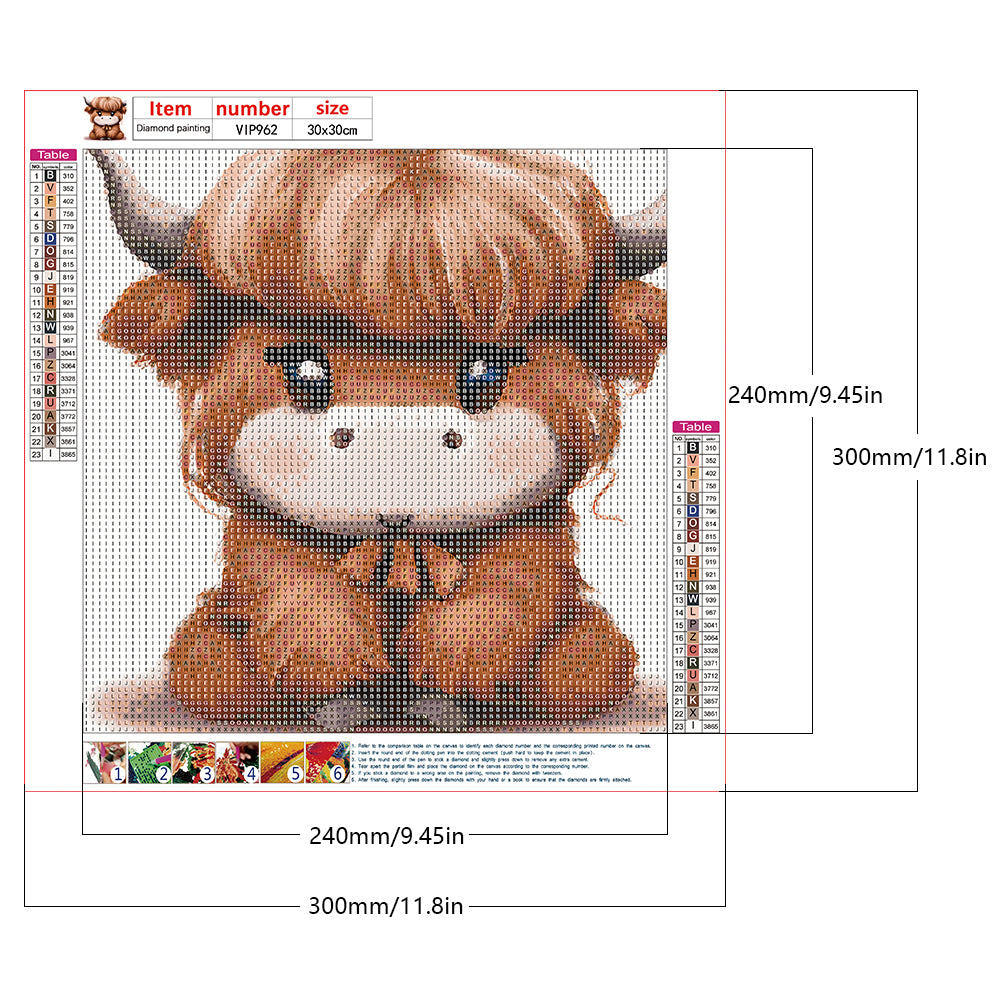 Highland Yak - Full Round Drill Diamond Painting 30*30CM