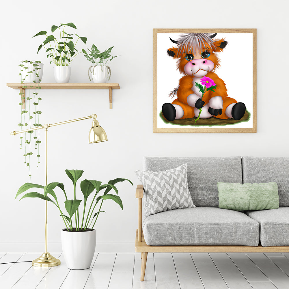 Highland Yak - Full Round Drill Diamond Painting 30*30CM