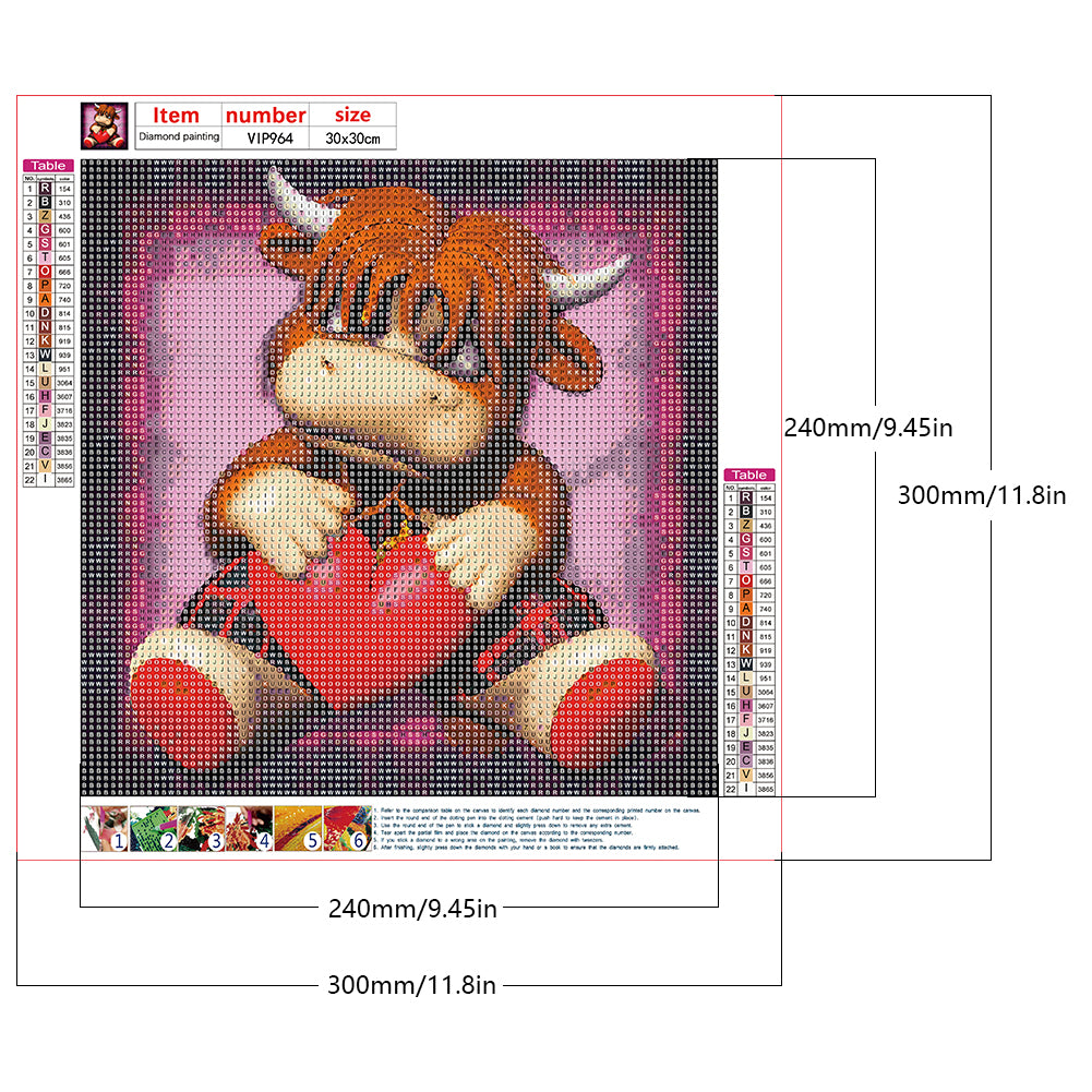 Highland Yak - Full Round Drill Diamond Painting 30*30CM