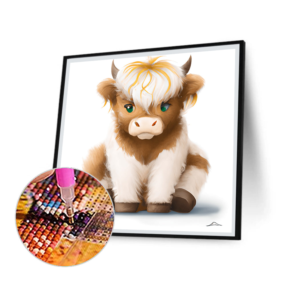 Highland Yak - Full Round Drill Diamond Painting 30*30CM