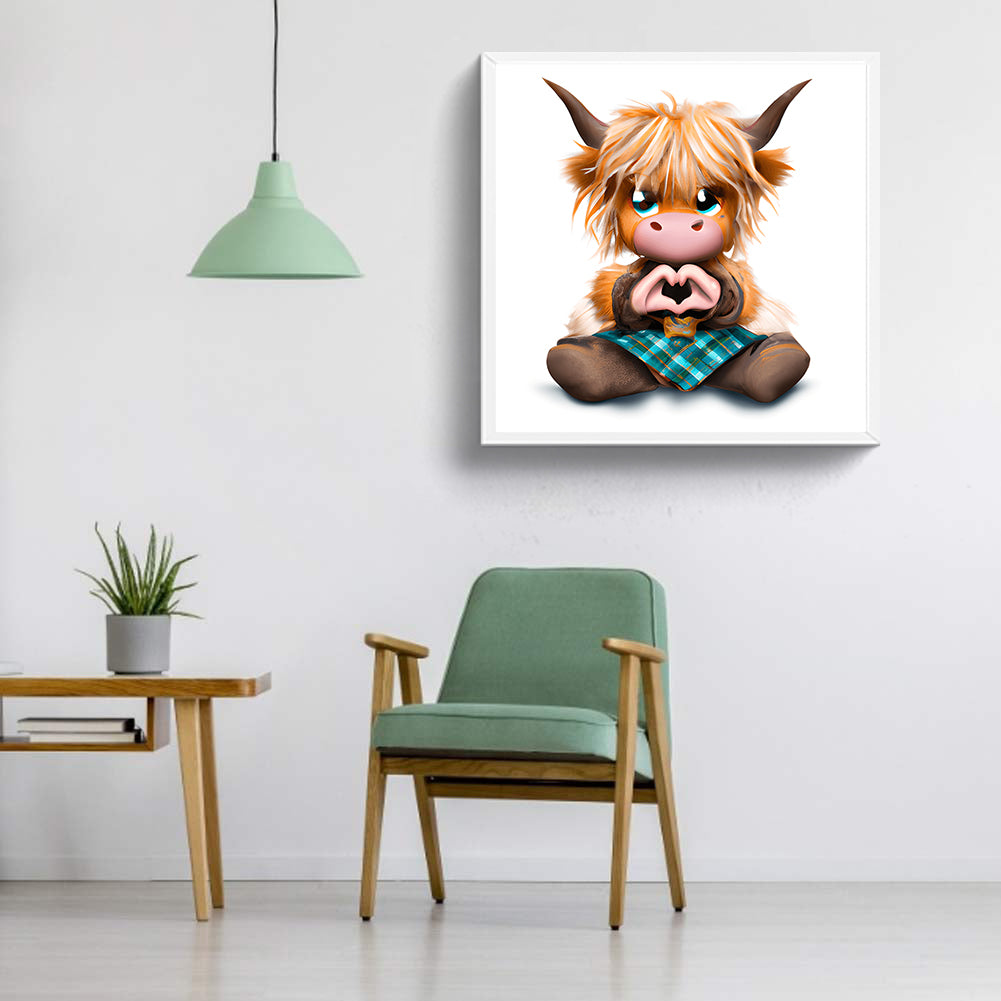 Highland Yak - Full Round Drill Diamond Painting 30*30CM