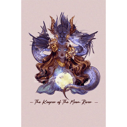 Woman And Dragon - Full Round Drill Diamond Painting 40*60CM