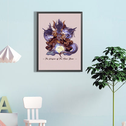 Woman And Dragon - Full Round Drill Diamond Painting 40*60CM