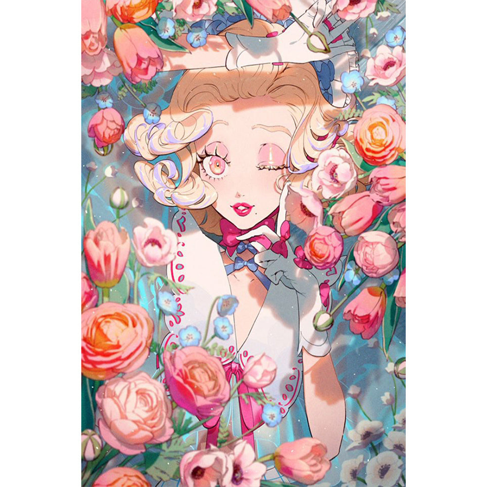 Gorgeous Woman - Full Round Drill Diamond Painting 40*60CM