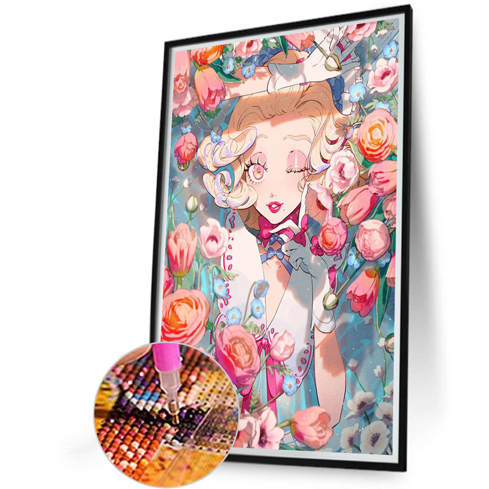 Gorgeous Woman - Full Round Drill Diamond Painting 40*60CM