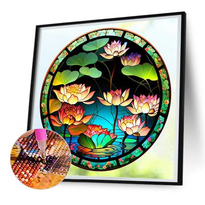 Lotus - Full Round Drill Diamond Painting 30*30CM