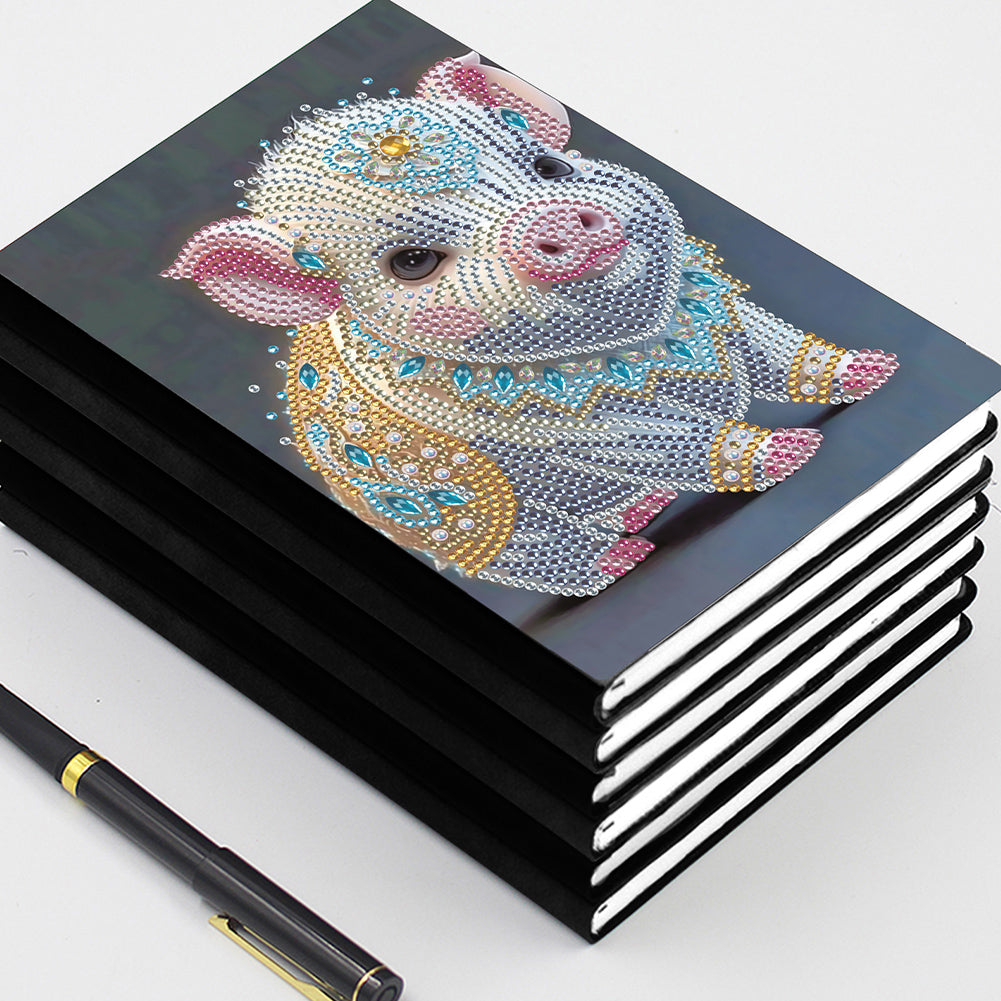 5D Diamond Mosaic Notebook 50 Pages DIY Art Craft A5 Journal Hand Chinese Zodiac