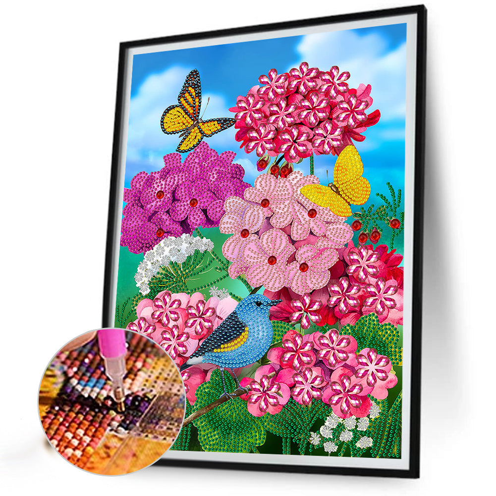 Beautiful Pansies - Special Shaped Drill Diamond Painting 30*40CM