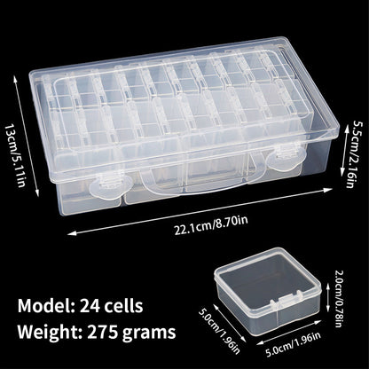 Clear Bead Storage Containers Small Parts Storage Diamond Painting Accessory Box