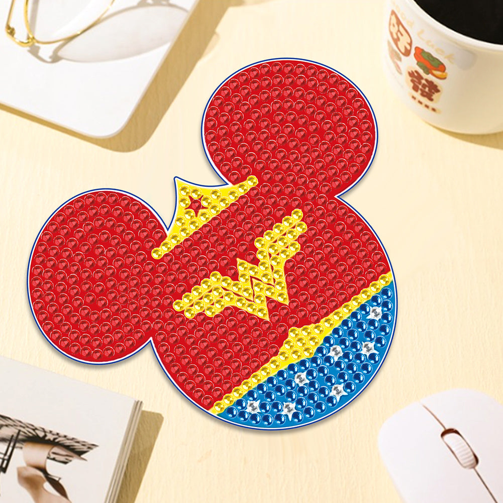 DIY Diamond Painting Coasters Kit Anti Slip Coasters Cartoon Mickey Cup Coasters