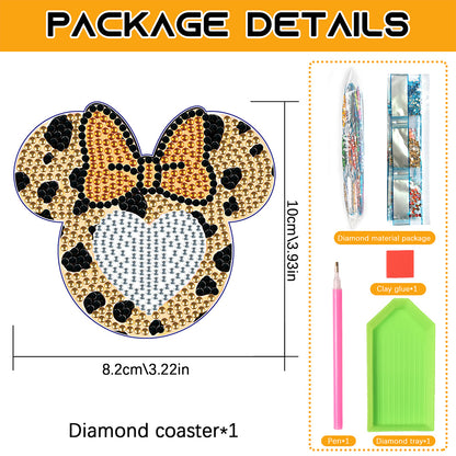 DIY Diamond Painting Coasters Kit Anti Slip Coasters Cartoon Mickey Cup Coasters