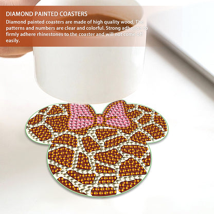 DIY Diamond Painting Coasters Kit Anti Slip Coasters Cartoon Mickey Cup Coasters