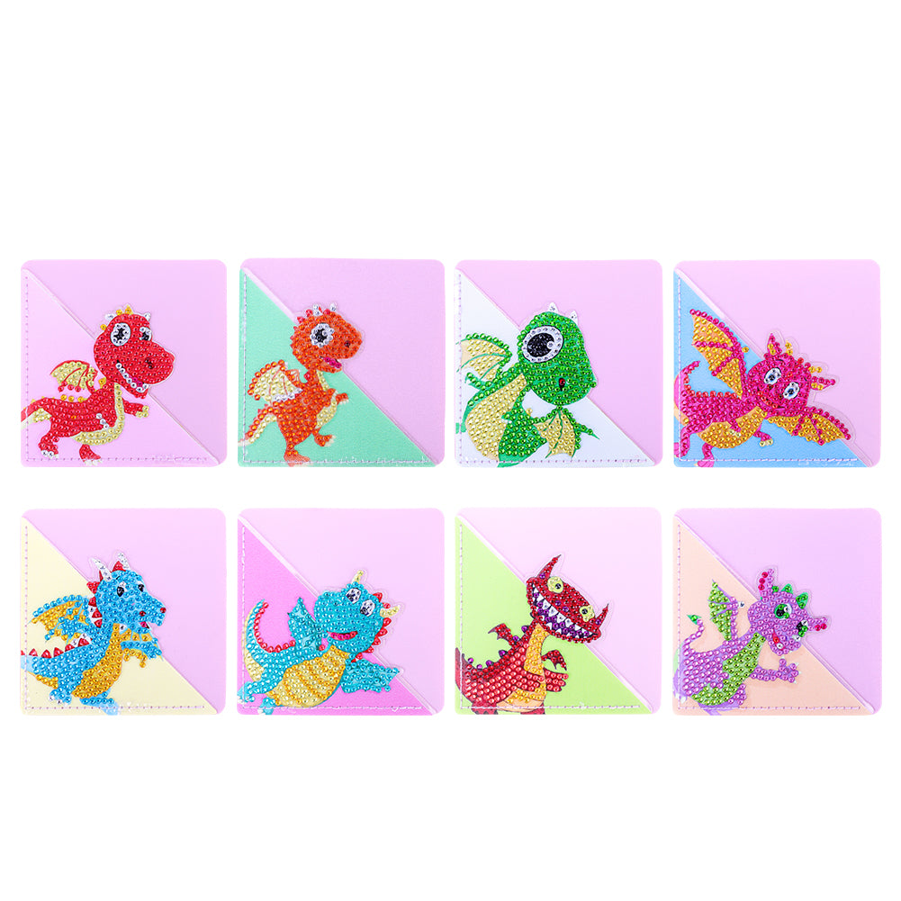 DIY Diamond Art Bookmarks Art Craft 5D Leather Triangle for Beginner Adults Kids