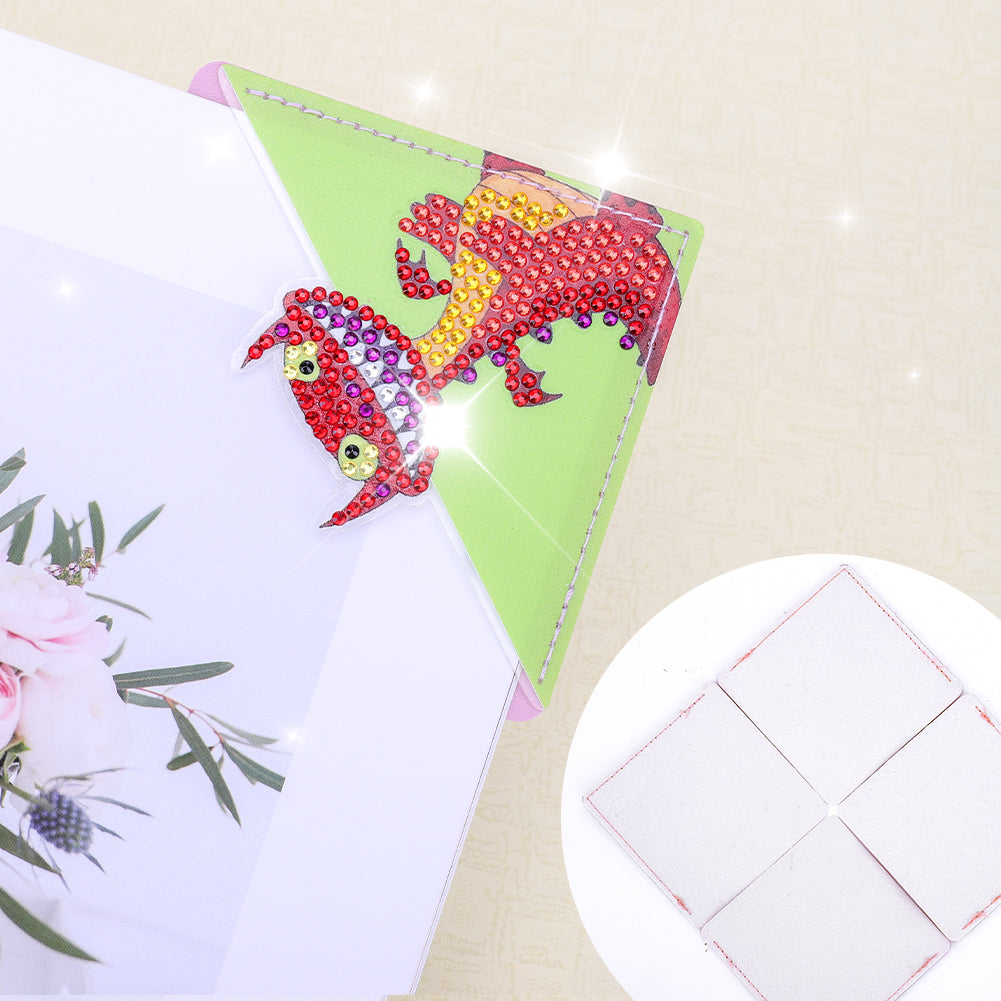 DIY Diamond Art Bookmarks Art Craft 5D Leather Triangle for Beginner Adults Kids