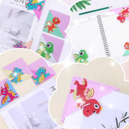 DIY Diamond Art Bookmarks Art Craft 5D Leather Triangle for Beginner Adults Kids