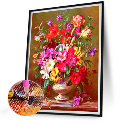 Thriving Flower - Full Round Drill Diamond Painting 30*40CM