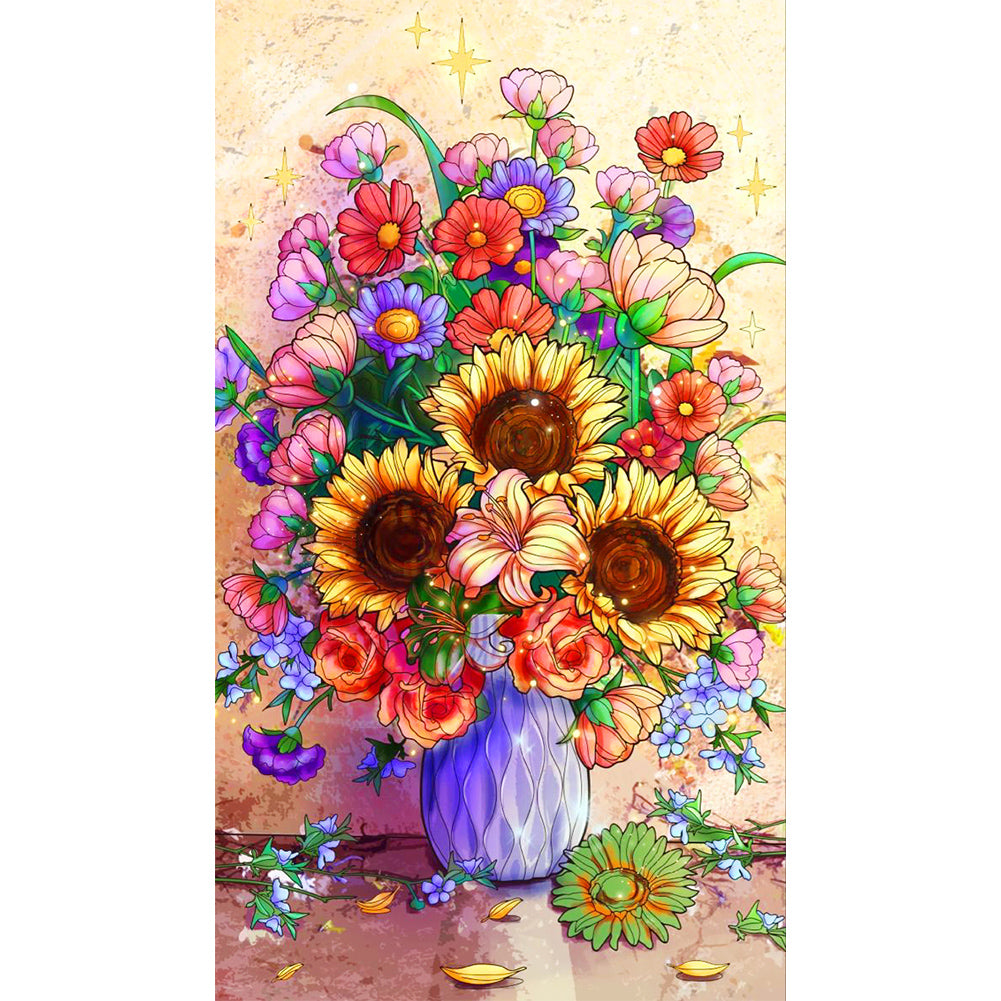 Sunflower - Full Round Drill Diamond Painting 40*70CM