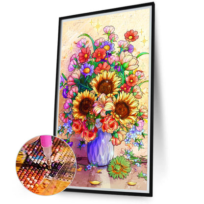 Sunflower - Full Round Drill Diamond Painting 40*70CM