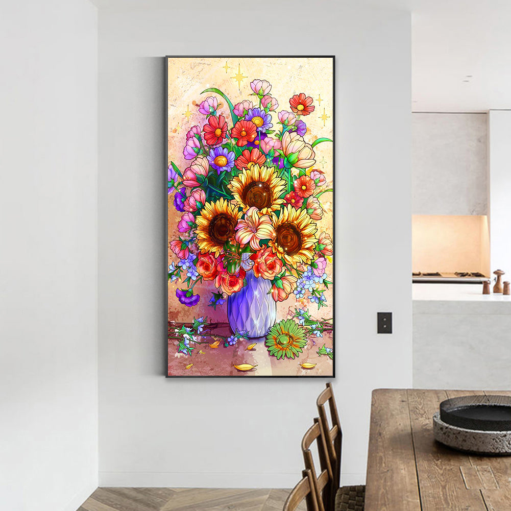 Sunflower - Full Round Drill Diamond Painting 40*70CM