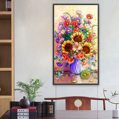 Sunflower - Full Round Drill Diamond Painting 40*70CM