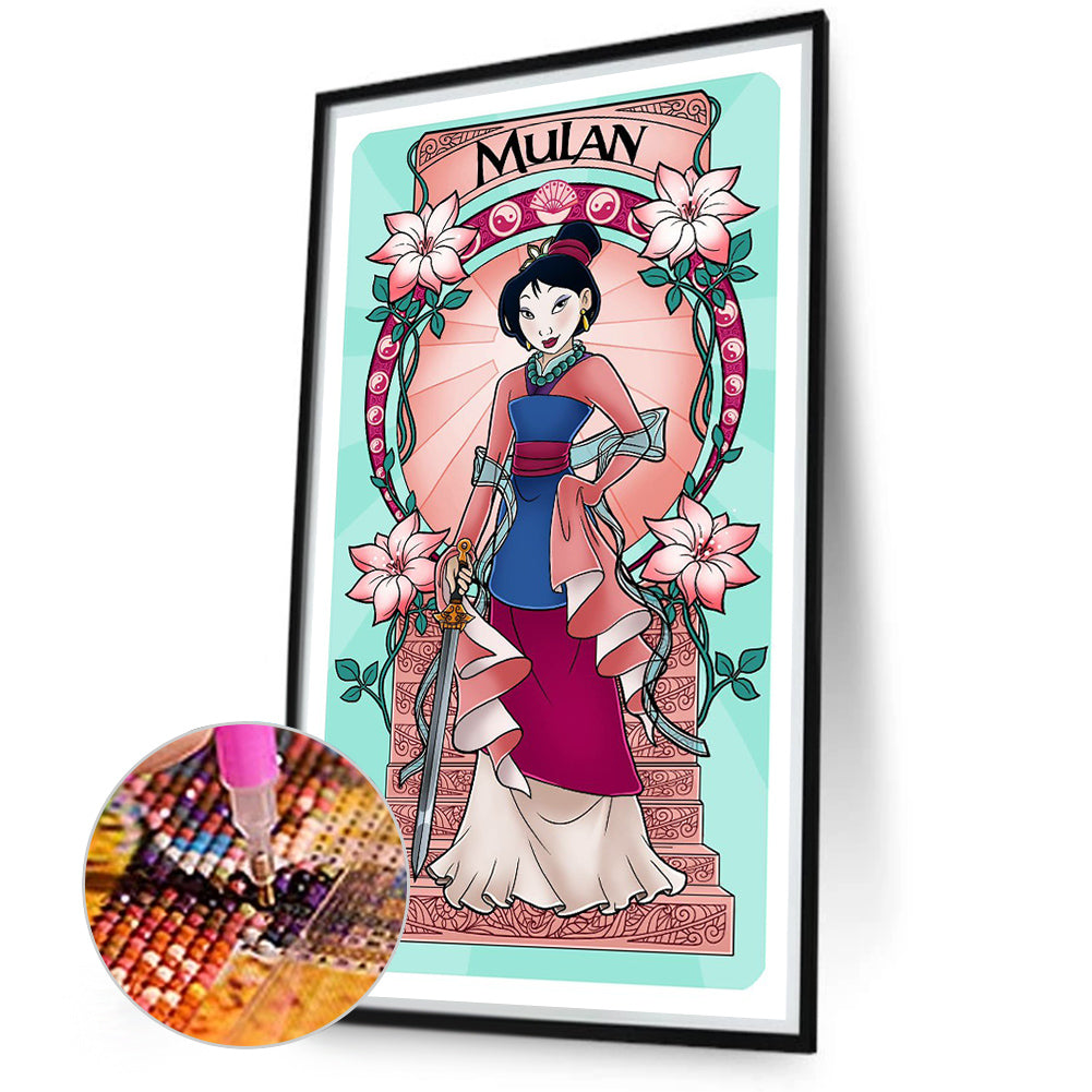 Hua Mulan - Full Round Drill Diamond Painting 40*70CM