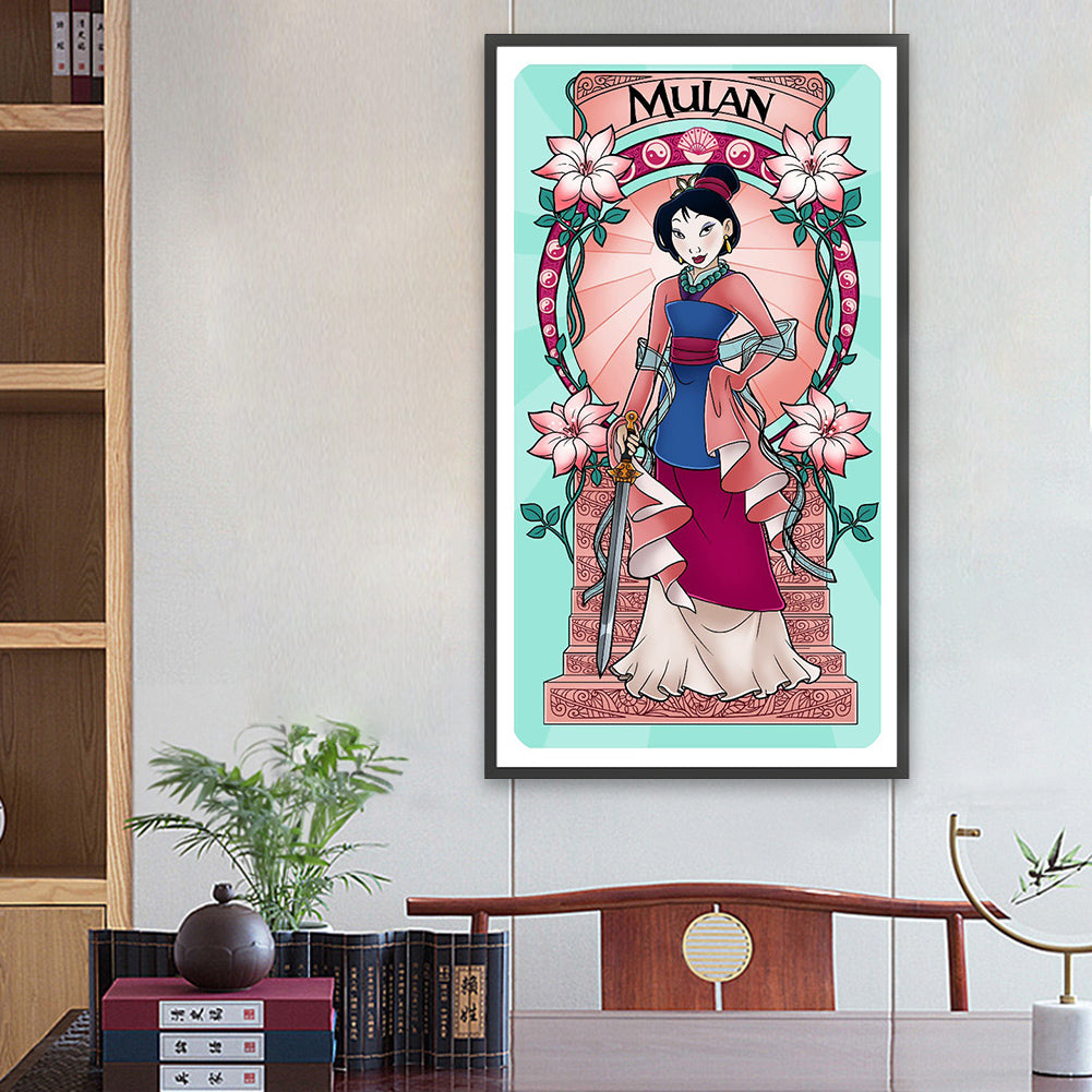 Hua Mulan - Full Round Drill Diamond Painting 40*70CM
