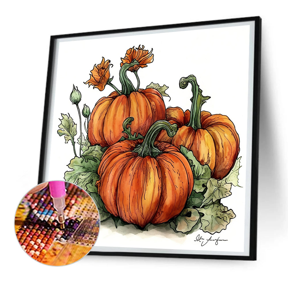 Autumn Squash - Full Round Drill Diamond Painting 30*30CM