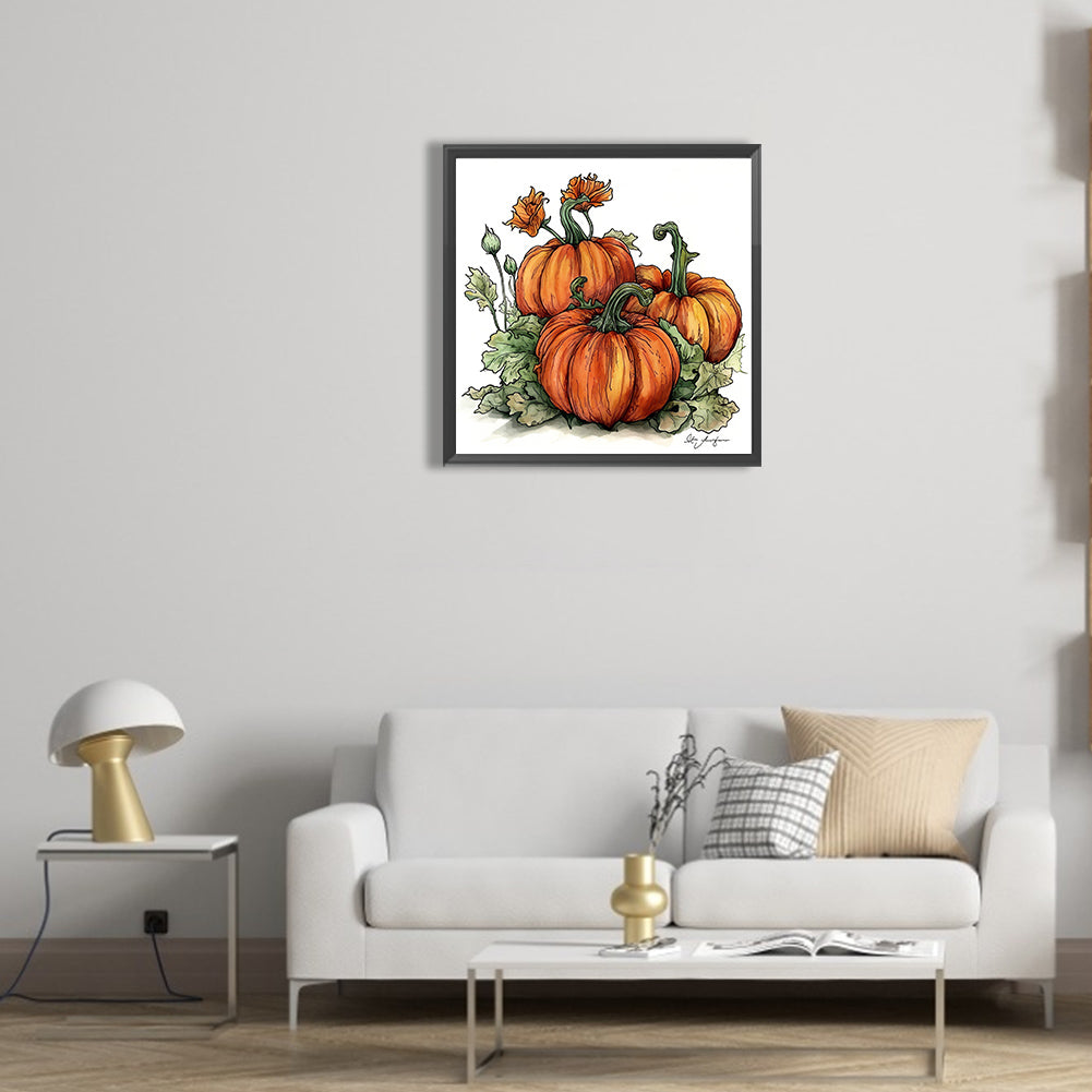 Autumn Squash - Full Round Drill Diamond Painting 30*30CM