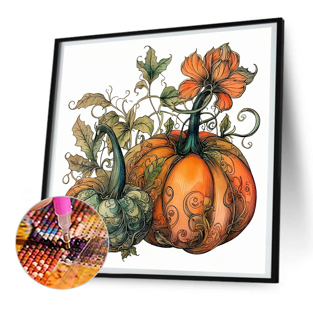 Autumn Squash - Full Round Drill Diamond Painting 30*30CM