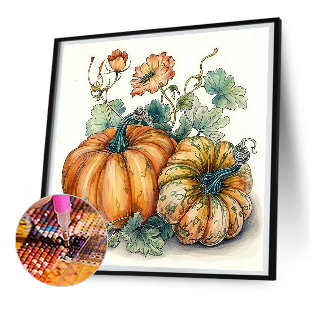 Autumn Squash - Full Round Drill Diamond Painting 30*30CM