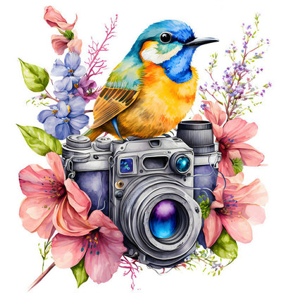 Camera And Bird - Full Round Drill Diamond Painting 30*30CM