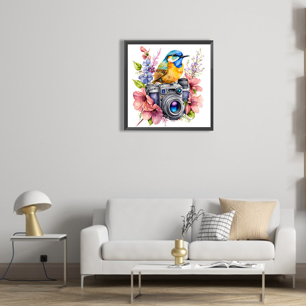 Camera And Bird - Full Round Drill Diamond Painting 30*30CM