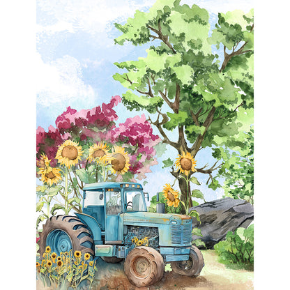 Tractor - Full Round Drill Diamond Painting 30*40CM