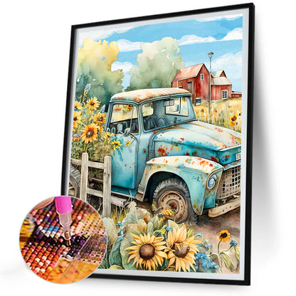 Tractor - Full Round Drill Diamond Painting 30*40CM