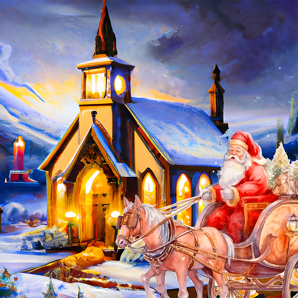 Santa Claus - Full Round Drill Diamond Painting 30*30CM