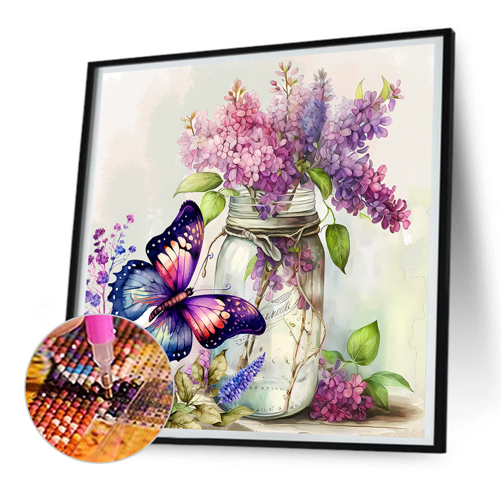 Butterfly - Full Round Drill Diamond Painting 30*30CM