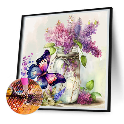 Butterfly - Full Round Drill Diamond Painting 30*30CM