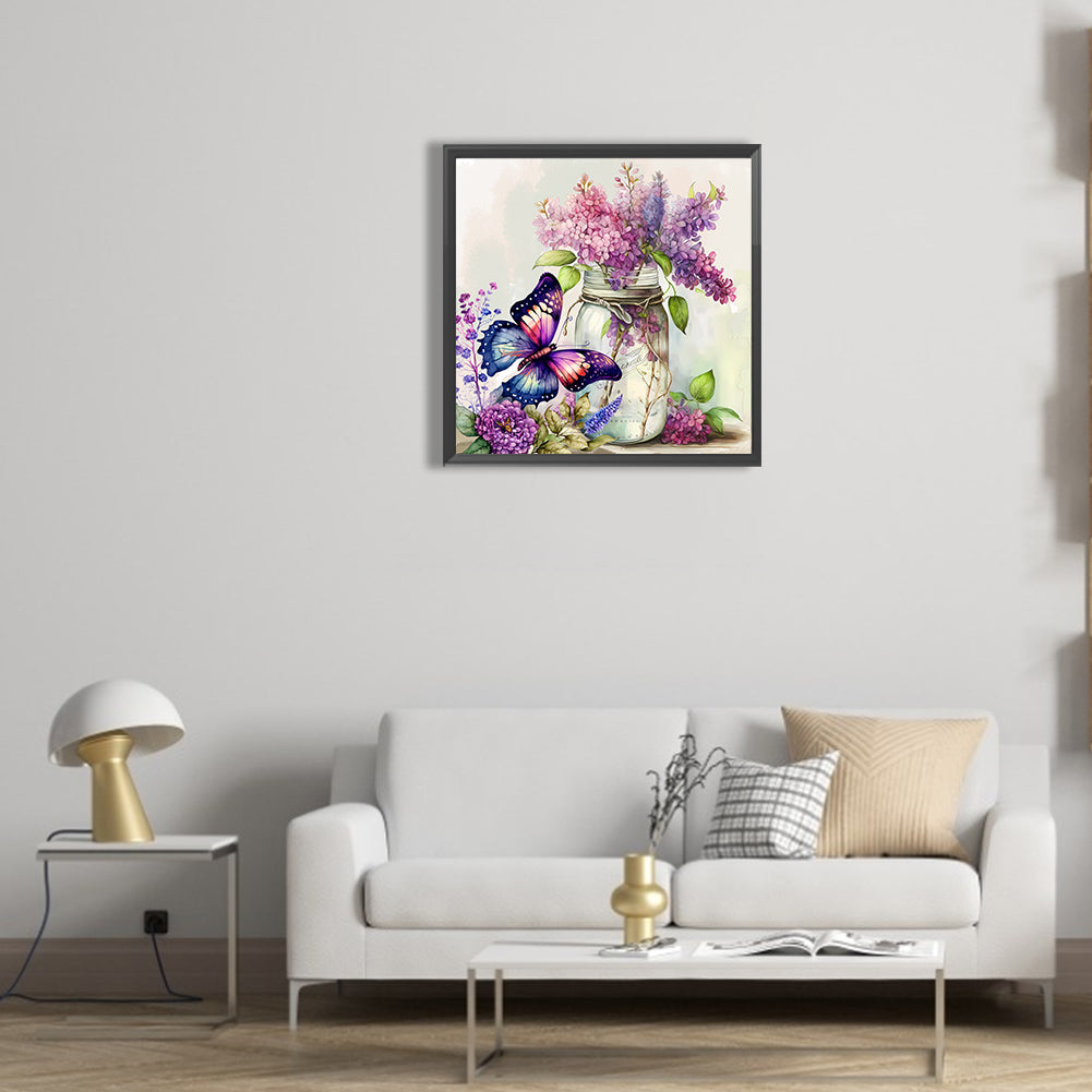 Butterfly - Full Round Drill Diamond Painting 30*30CM