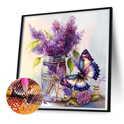 Butterfly - Full Round Drill Diamond Painting 30*30CM